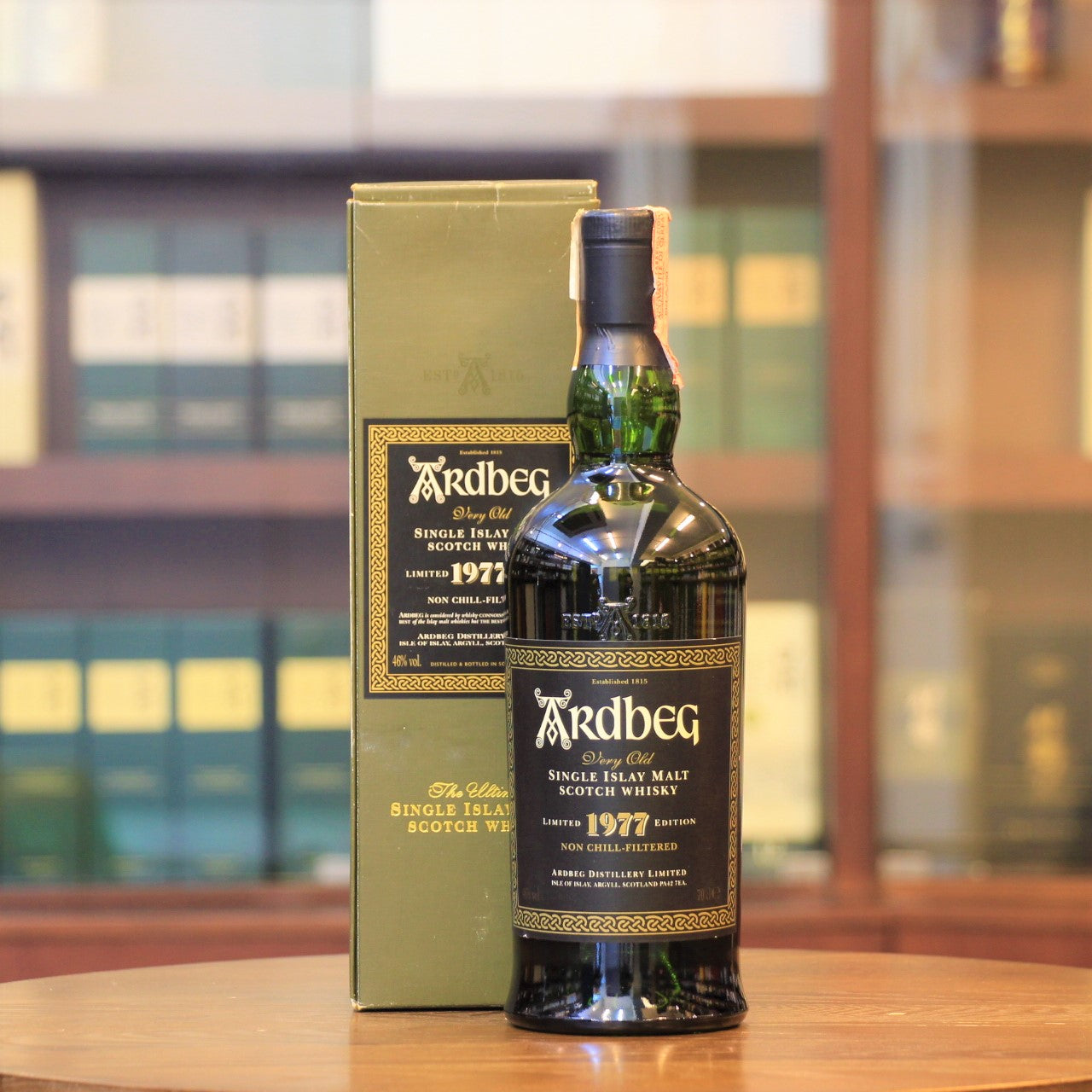 Released between 2001 and 2004, the 1977 vintage is a rare old bottling from Ardbeg. This particular bottle, we believe was released in 2001. A full bodied perfect balance of sweetness, fruit and intense smoky aromas with hints of toffee and fudge followed by mandarin fruit. This bottling has been rated 90+ points on Whiskybase (by over 400 reviewers).  Please note the slight damage on the box.