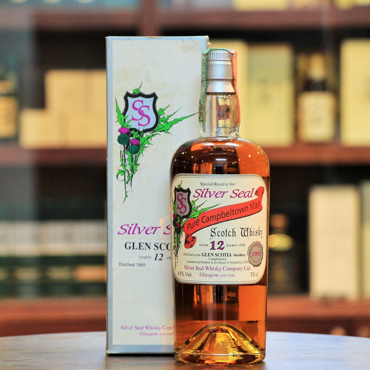 Glen Scotia 12 Years Silver Seal Vintage 1991, A rare bottling of this campbeltown whisky by the Italian IB, Silver Seal. A total of 655 bottles were released.