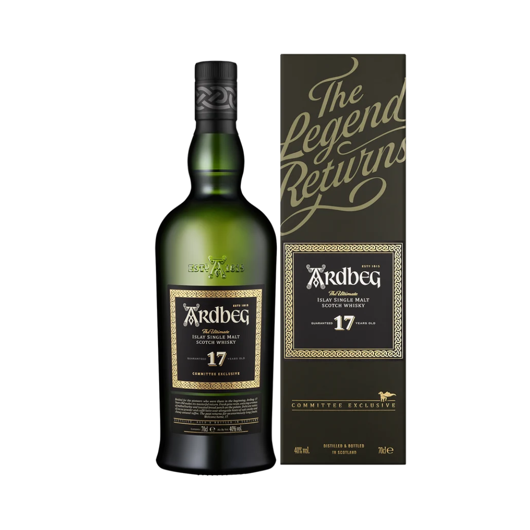 Originally released in 1997, over 25 years ago, and then discontinued in 2004 the 17 Year Old&nbsp;was a peaty pioneer that laid the road map for future Ardbegs. Beloved by the Committee, this New Release traces the old delicate peat profile note by note and has been bottled at 40%/Chill Filtered.&nbsp;This is the renewed 17 Years Old Ardbeg.
