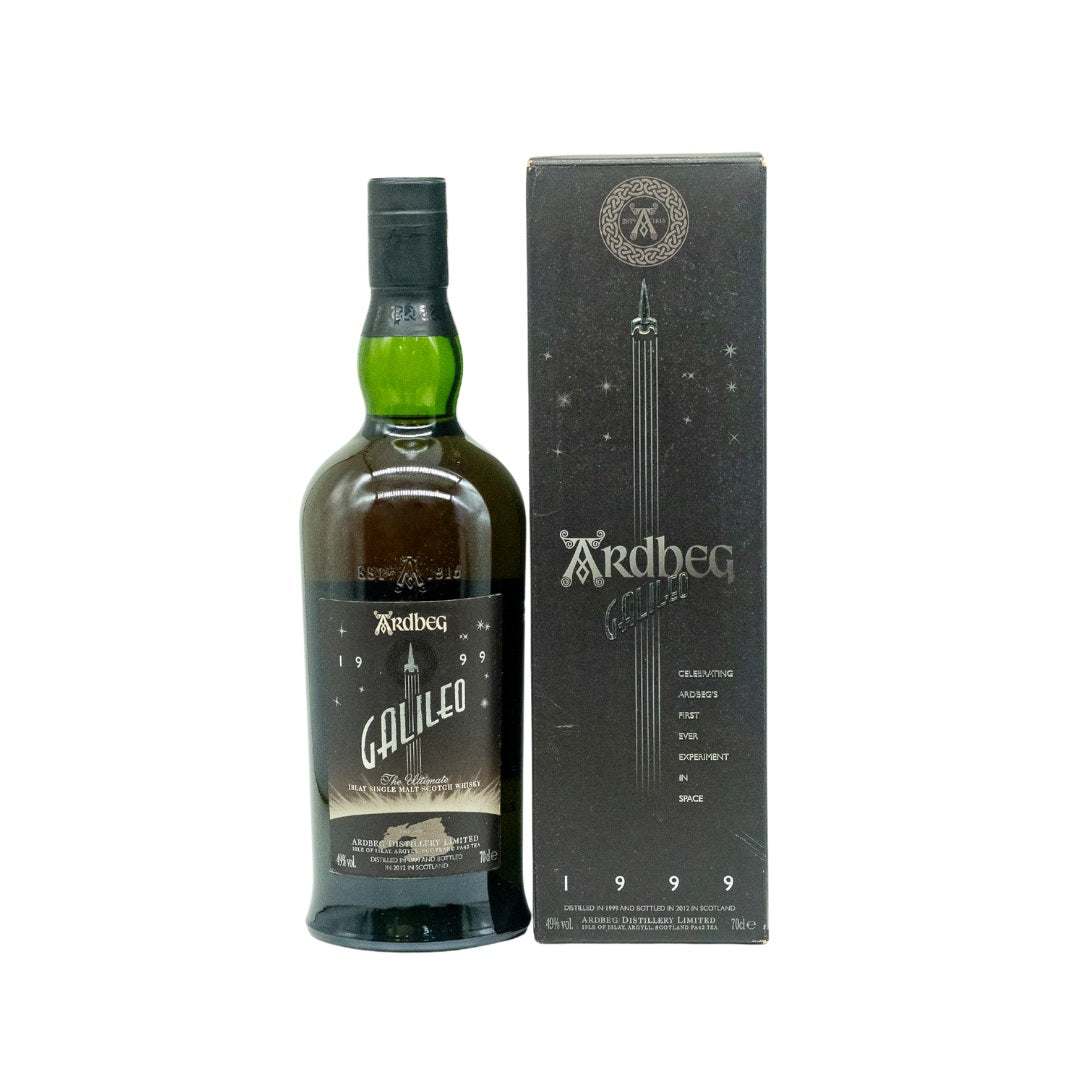 One of 2012's most hotly-anticipated releases, Ardbeg Galileo is made up from casks distilled in 1999, some of which spent their full term of maturation in casks that previously held Marsala wine, imparting sweet tropical fruit flavours to the mix. Galileo's concept celebrates the well-publicised experiment whereby small quantities of Ardbeg were sent into space at the end of 2011 to see how they mature in zero gravity.

About 15,000 bottles were reportedly released at an ABV of 49%.
Rated highly +87 at whi
