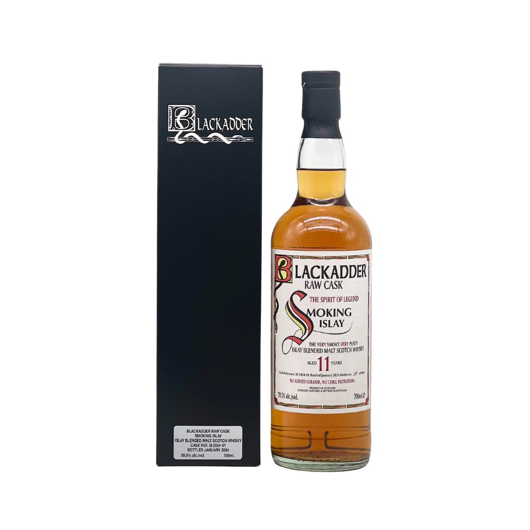 Smoking Islay 11 Year Old is a peated blended malt Scotch whisky crafted from two Islay distilleries, bottled under cask reference SI2024-01. Independently bottled by Blackadder as part of its signature Raw Cask series, this whisky was distilled in 2012 and bottled in 2024, with a total release of 694 bottles.

From Blackadder "The pinnacle of very smoky Islay malt whisky.&nbsp;To ensure continued supply, we have to be a bit secretive about exactly what is contained in each cask. Perhaps that is part of the