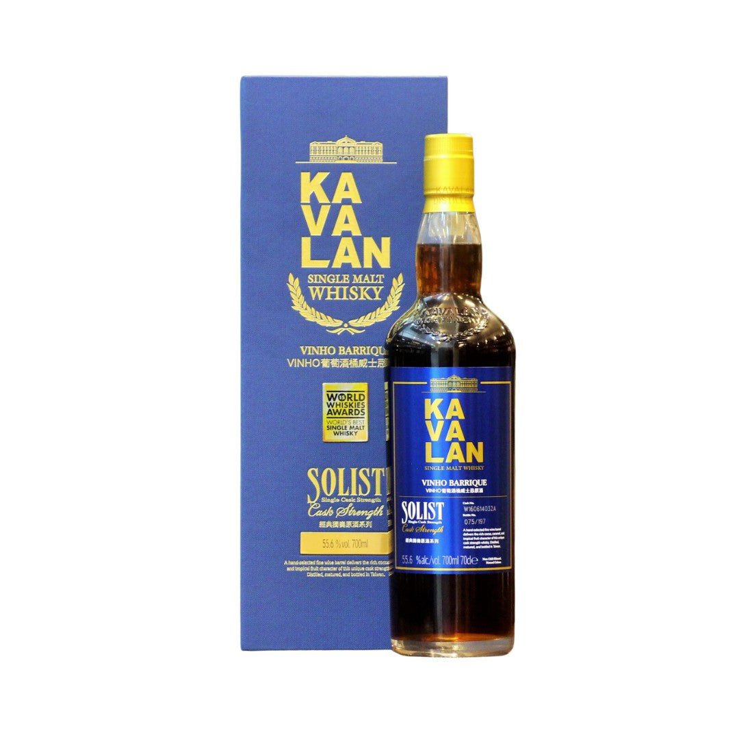 Kavalan Solist Vinho Barrique is one of Taiwan’s most celebrated single‑cask, cask‑strength single malts, known for its intense fruit‑and‑wine‑led profile built on fast‑paced Taiwanese maturation. Fully matured in used American Oak Wine barrels delivering rich cocoa, caramel and tropical fruit character to this unique cask strength whisky.&nbsp;