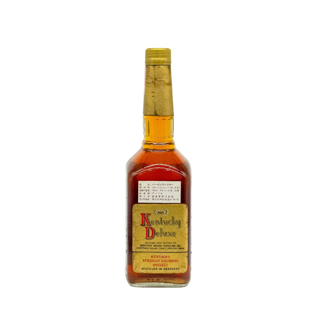Kentucky Deluxe 8 Year Old 86 Proof Straight Bourbon Whiskey is a vintage expression, bottled at 86 proof (43% ABV). While modern Kentucky Deluxe is primarily known as a budget‑friendly blended whiskey, this 8‑year‑old straight bourbon is a rarer “dusty” release, often dating back to the late 1980s or earlier.

This aged version is distinct from the contemporary, lower‑proof blended whiskey now sold under the same brand name. It was produced and bottled by Heaven Hill Brands (under various distillery names 