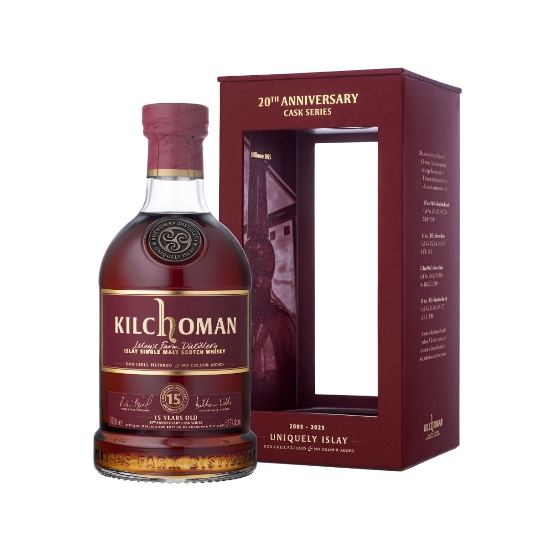 Kilchoman 15 Year Old Ex-Sherry from the 20th Anniversary Cask Series showcases the distillery’s sherry-matured mastery. This limited edition distilled in 2008 or 2009 and matured in&nbsp;five first-fill ex-sherry casks (Casks Nos. 644 &amp; 670/2008, 16,444 &amp; 513/2009). A total of 3,153 bottles were released worldwide.