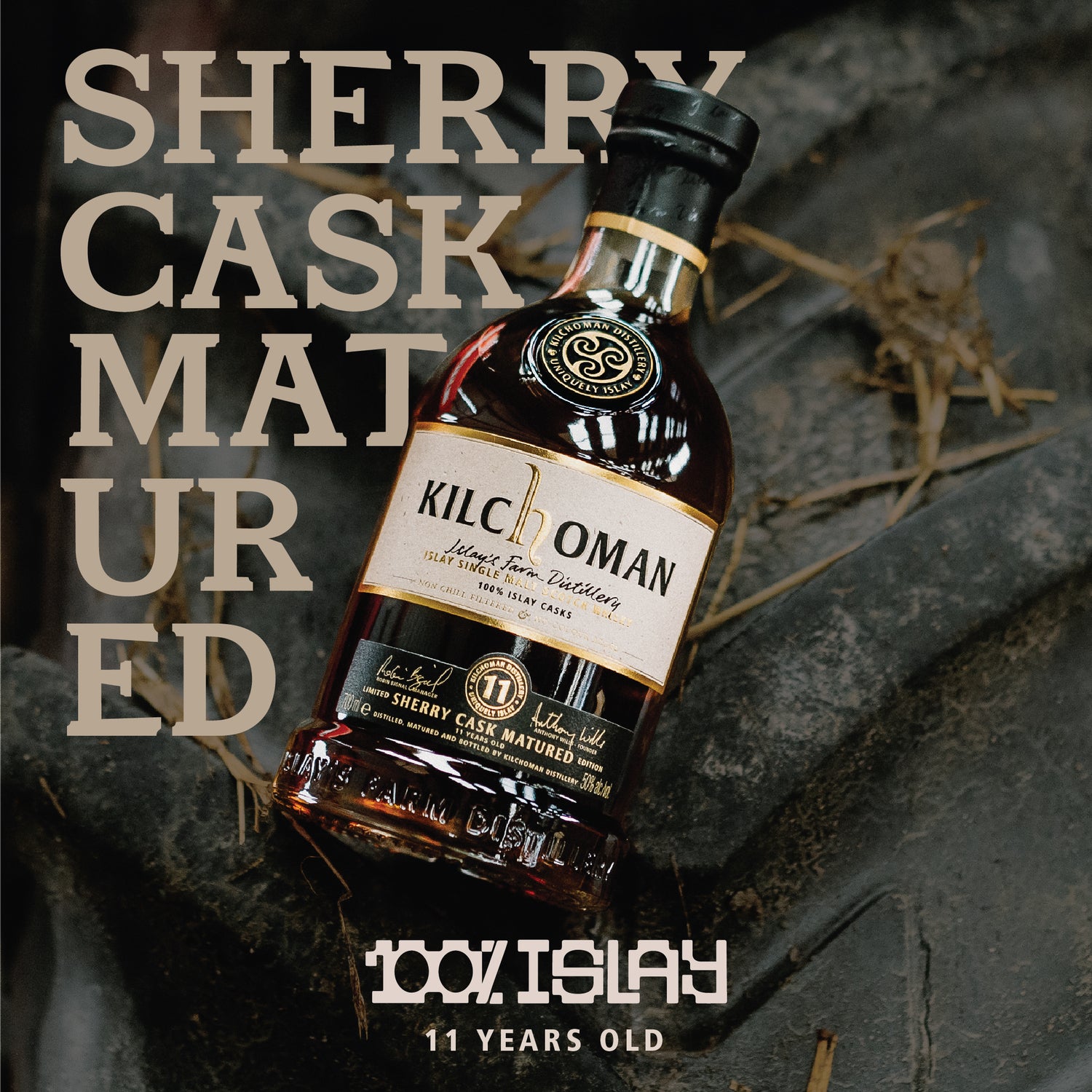 Kilchoman 11 Year Old Sherry Cask Matured 100% Islay single malt Scotch whisky draws from barley harvests of 2011, 2012, and 2013, matured for at least 11 years in 16 ex-Oloroso sherry butts. Layers of dried fruits and rich spices infuse the whisky, balancing beautifully with Kilchoman’s signature citrus sweetness and peat smoke. This release showcases the distillery’s fully Islay-grown, malted, and bottled philosophy with sherry-driven depth.