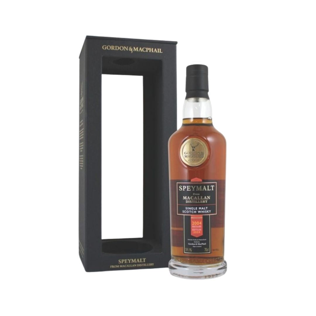 The Macallan Speymalt series is matured in first-fill Sherry hogshead casks, carefully selected by Gordon &amp; Macphail. This expression, distilled in 2004 at The Macallan distillery, was aged for 20 years in these premium casks. Bottled at cask strength in 2024, it is a Hong Kong exclusive with limited of 320 bottles.