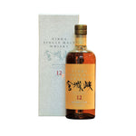 A bottle of Nikka Single Malt Whisky 12 years old with its matching light gray packaging box, displayed on a clean white background.
A vintage bottling from the Miyagikyo Distillery labelled as "Sendai Miyagikyo" and likely to have been released between late 1990s and mid 2000s. (though the code on the back label confirms the bottling date to be perhaps 2006).

In 2015 Nikka discontinued all aged Miyagikyo expressions due to aged stock shortage. Available at Mizunara The Shop in Hong Kong