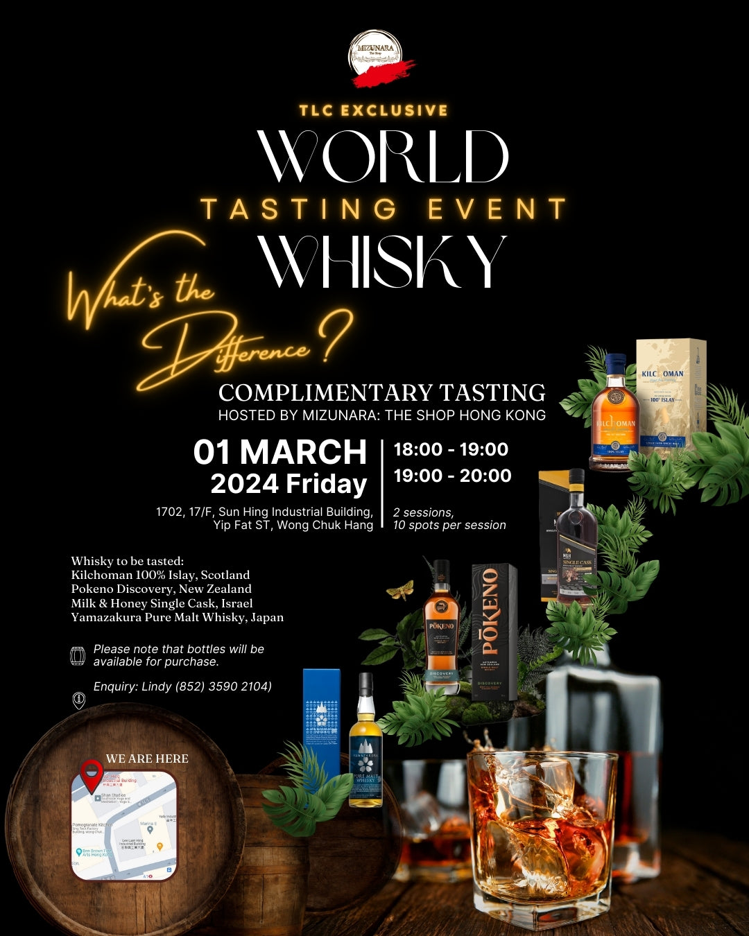 TLC Exclusive World Whisky Tasting Event - March, 2024