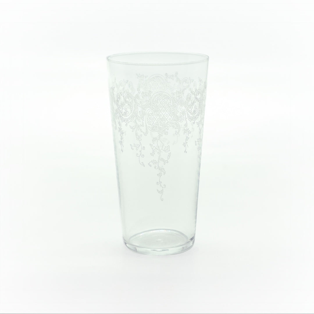 SOKICHI Thin Blown Ivy Panto Cut Tumbler Drinking Glass (Made in Japan) 12Oz