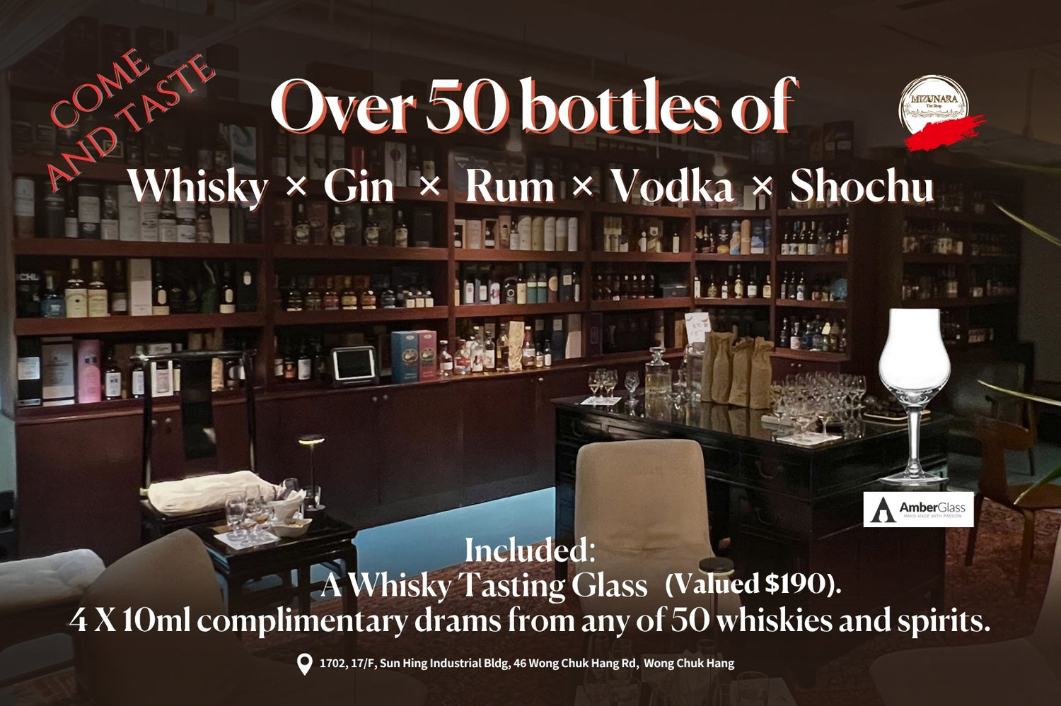 Whisky & Spirits Tasting Experience at Mizunara Hong Kong