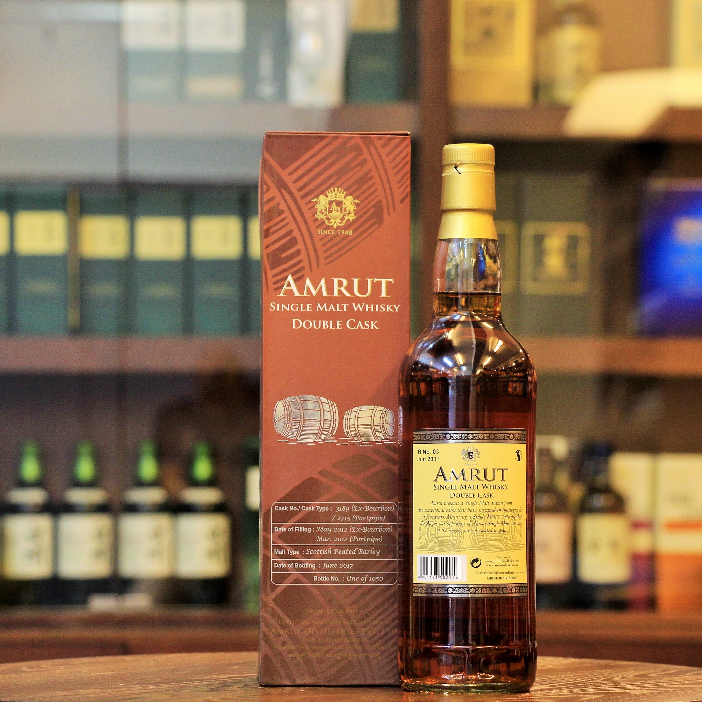 Amrut DOUBLE CASK Indian Single Malt Whisky Limited Edition Release