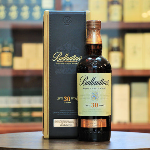 Ballantines Very Rare 30 Years Old, A brilliant blend. It won a gold medal, an ISC trophy, category champion in Blended Scotch Whisky and 92 points from Jim Murray.