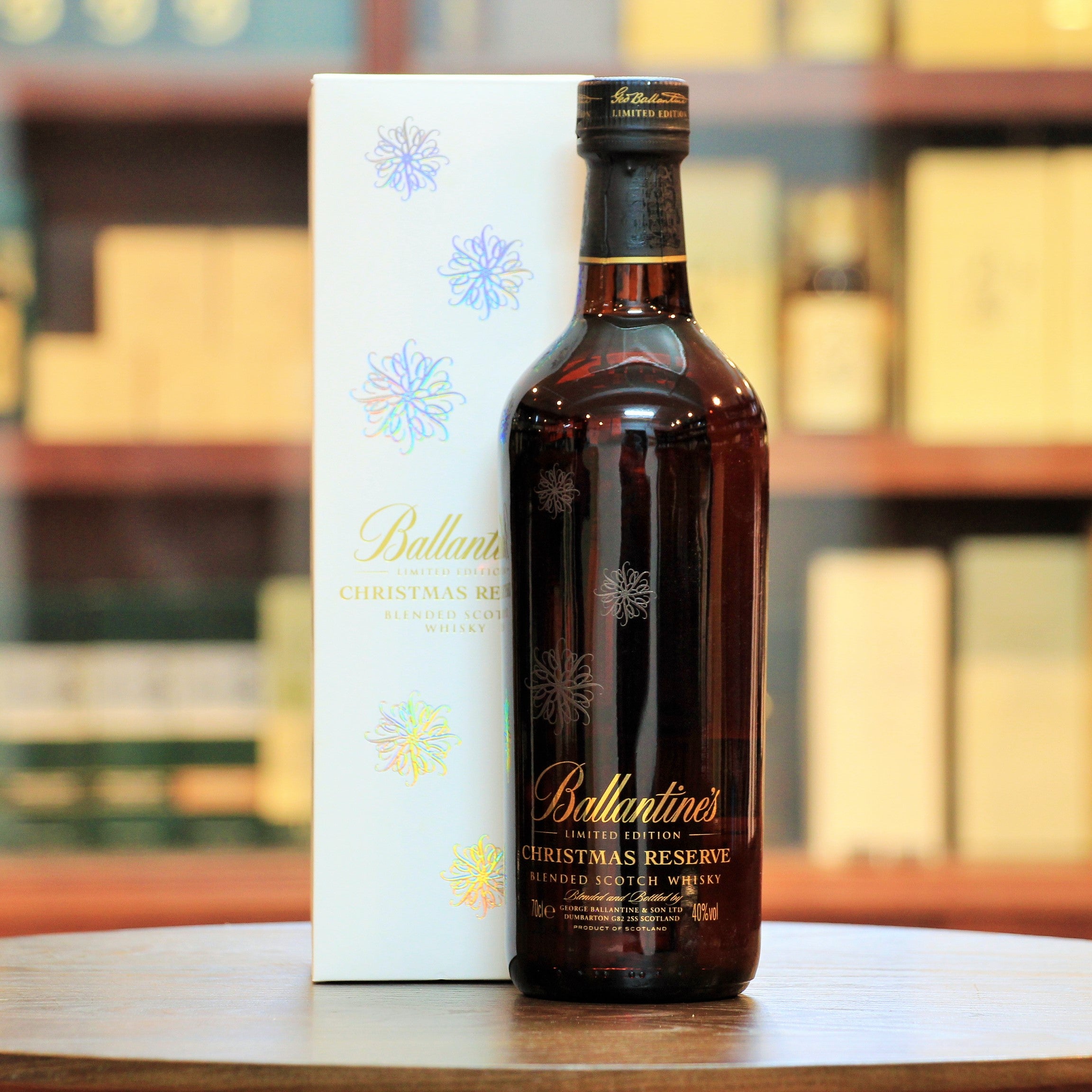 Ballantine's Christmas Reserve 2013 Limited Edition, A unique blend from the Chivas Brothers, the Ballantine's Christmas Reserve is created with the festive season in mind featuring huge sherry notes, rich dried fruits, christmas cake perfect for a celebration.