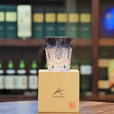 The first Edo Kiriko or Japanese traditional cut glass originated in the Edo period is believed to have been made by Kyubei Kagaya (a master glass craftsman in Odenma-cho, Edo or old Tokyo in the late Edo period between 1603 to 1868). Nurtured by the townsmen of Edo it designs and techniques have been handed down over generations through the past 180 years.