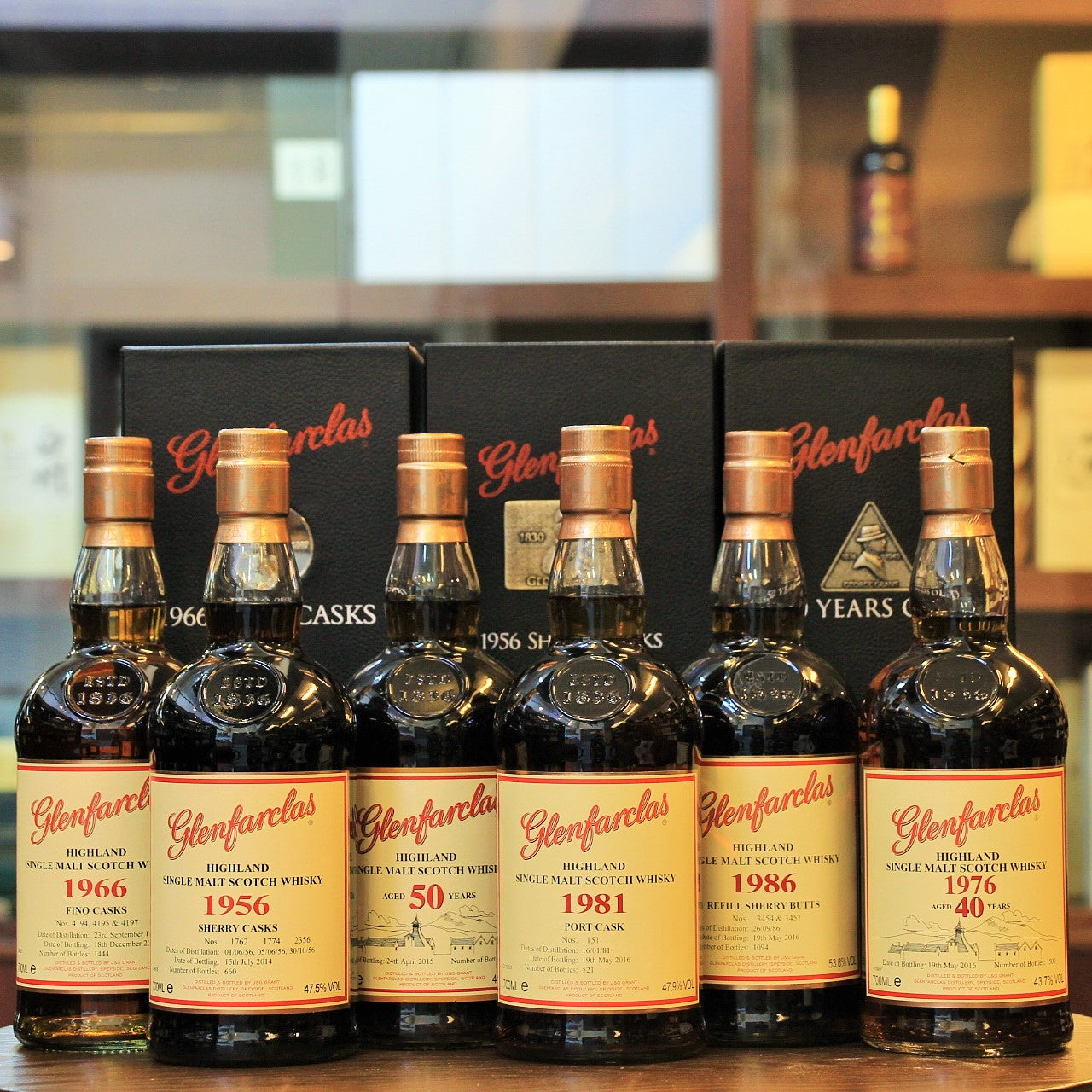 Exclusive collection of Glenfarclas Rare & Vintage Fine Whisky available at Mizunara The Shop in Hong Kong
