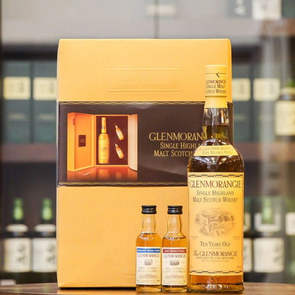 Glenmorangie 10 年 1990 年代禮品套裝含 2 瓶迷你單一麥芽蘇格蘭威士忌 - 1