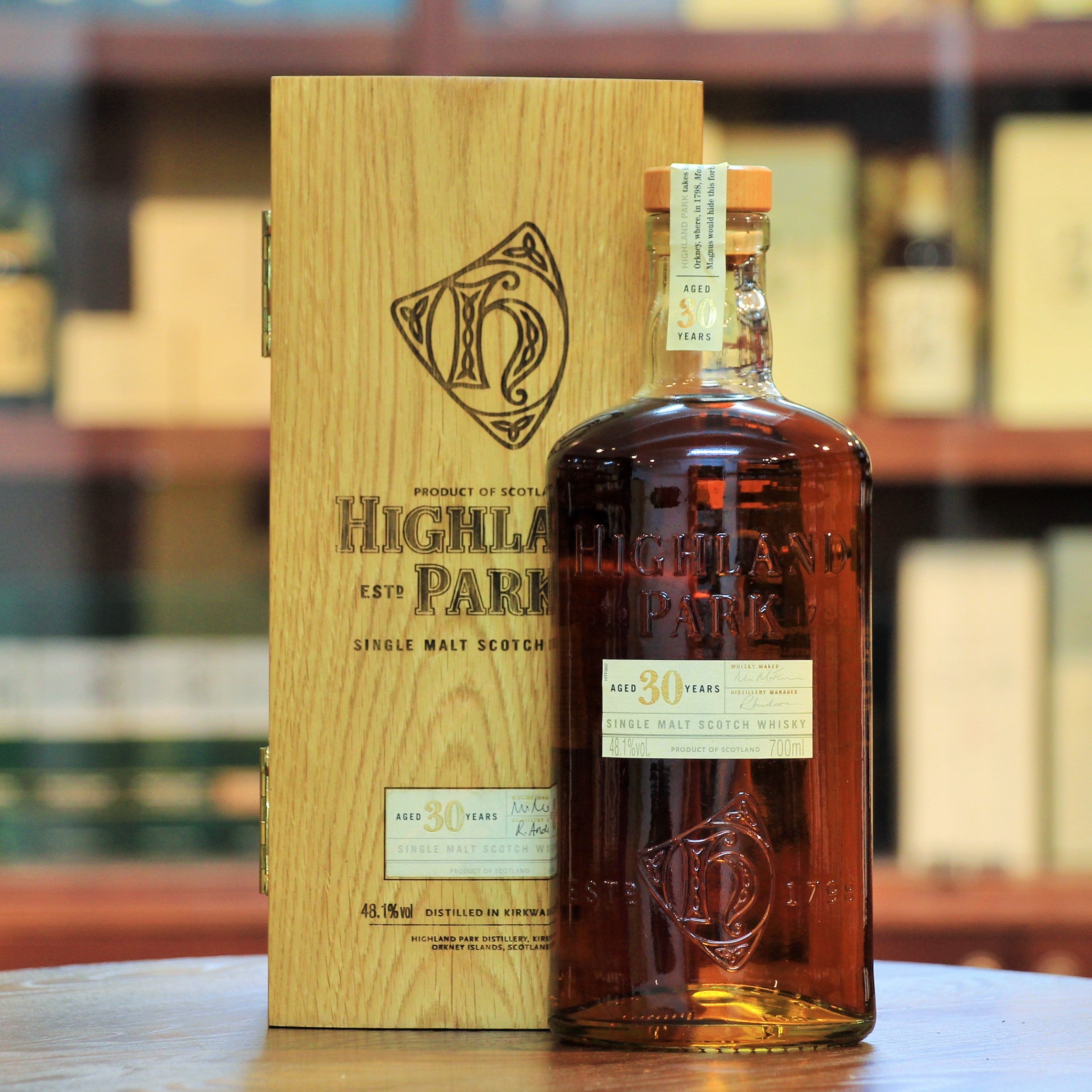 Highland Park 30 Years Old Bottled 2000s, 2000s Bottling. Whisky Bible 2010: Best Single Malt (28-34 Years); 95.5 Points. Matured in Sherry Oak and comes in a beautiful wooden box.   