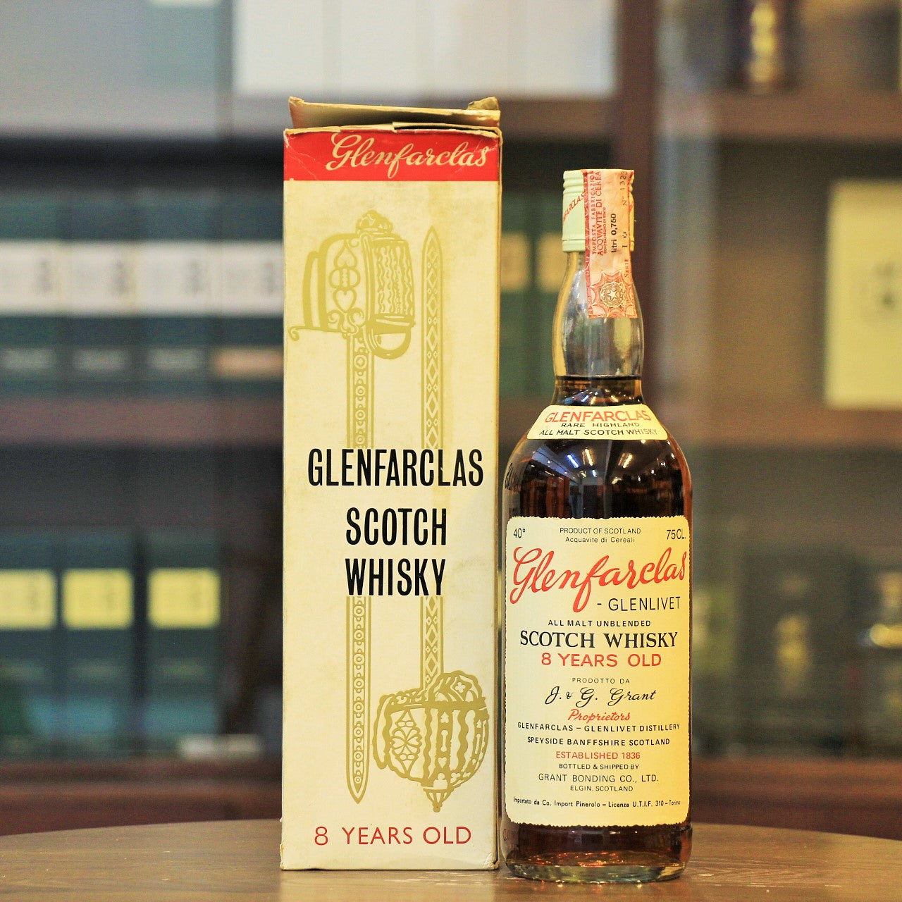 Glenfarclas - Glenlivet 8 Years Old All Malt Unblended Scotch Single Malt Whisky (1970s Bottling)
