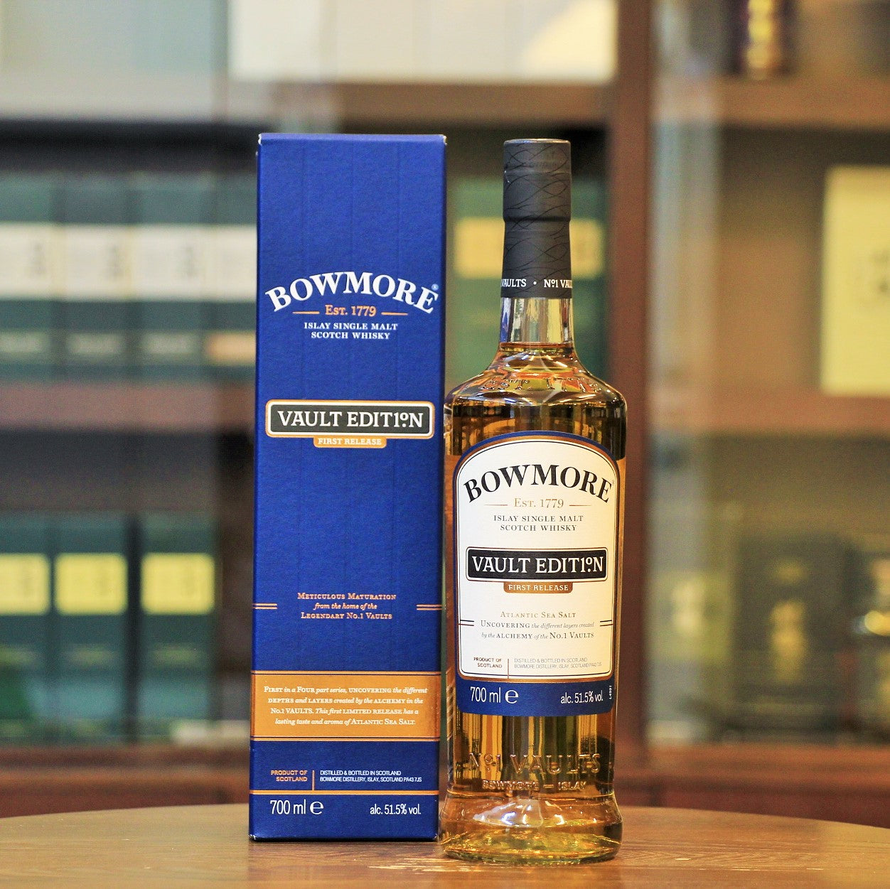 This Islay single malt from Bowmore distillery is the first release of Vault Edition which is four-part series to showcases  different layers characterise. This first edition presents the trademark - Atlantic Sea Salt of Bowmore.  