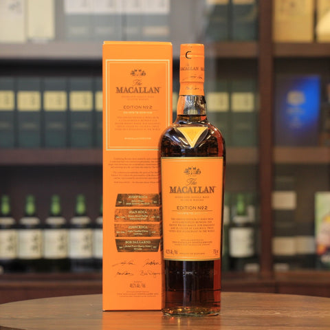 The Macallan Edition No. 2 2016 Limited Edition, Master blender Bob Delgarno and legendary Spanish chefs Joan, Josep and Jordi Roca have come together to bring a combination of sherry puncheons, butts and refill hogsheads. Floral, fruits and black pepper.