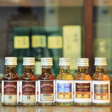 Single Malt Scotch Whisky from Islay including Bowmore and Kilchoman limited edition whisky tasting sets available from Mizunara Hong Kong