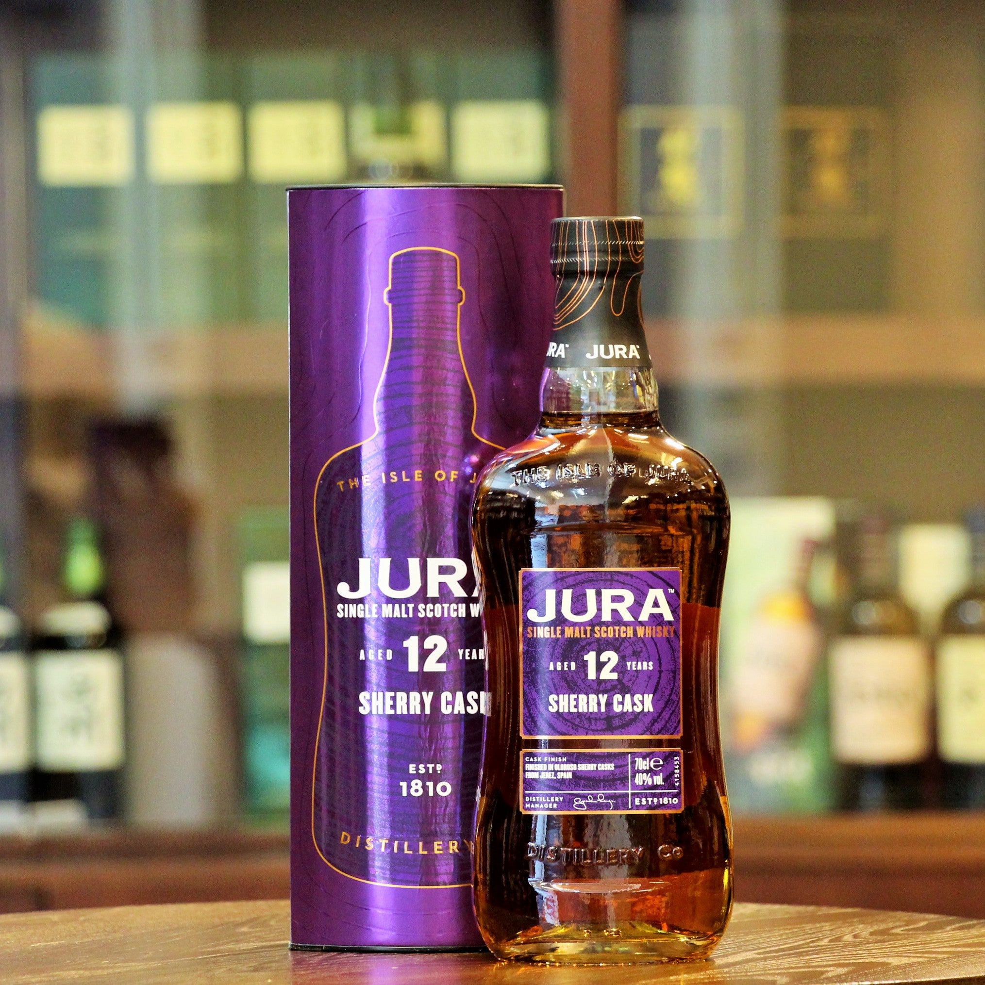 Finished in Oloroso Sherry Casks, this 12 Year Old Whisky from Jura was originally matured in ex-bourbon casks delivering sweet and fruity notes.