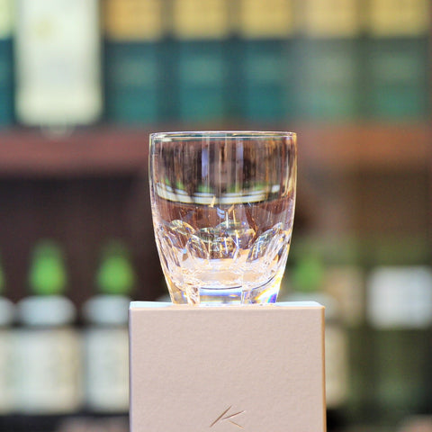 An elegant and smaller hand made crafted glass from Japan