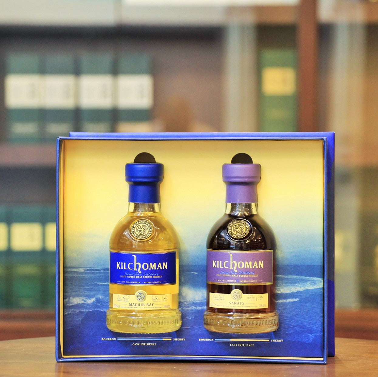 Machir Bay and Sanaig Islay Whisky Small bottle set.