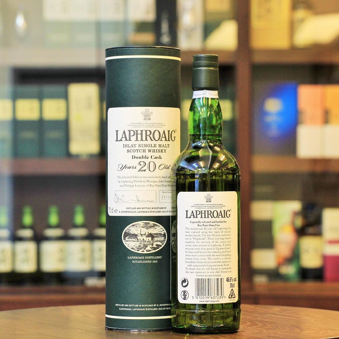 A 2010 limited edition release of 750 bottles by Laphroaig for Paris Duty Free. Matured in a Hogshead barrel for about 18 years before a Quarter Cask finish lasting for an additional 2 years, this was a selection by the Laphroaig Distillery Manager, John Campbell and Philippe Lanusse of Paris Duty Free. Rated 90+ on Whiskybase across 21 votes. 
