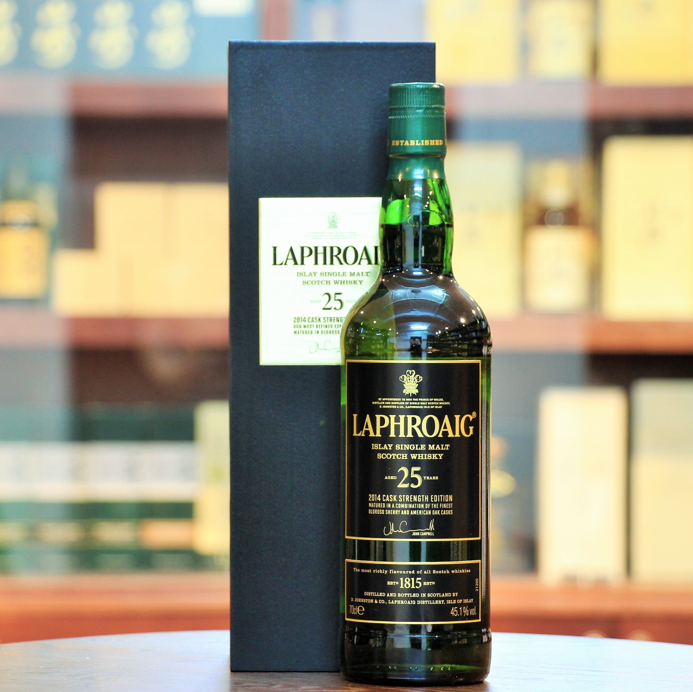 Laphroaig 25 Cask Strength 2014 Release Islay Single Malt Scotch