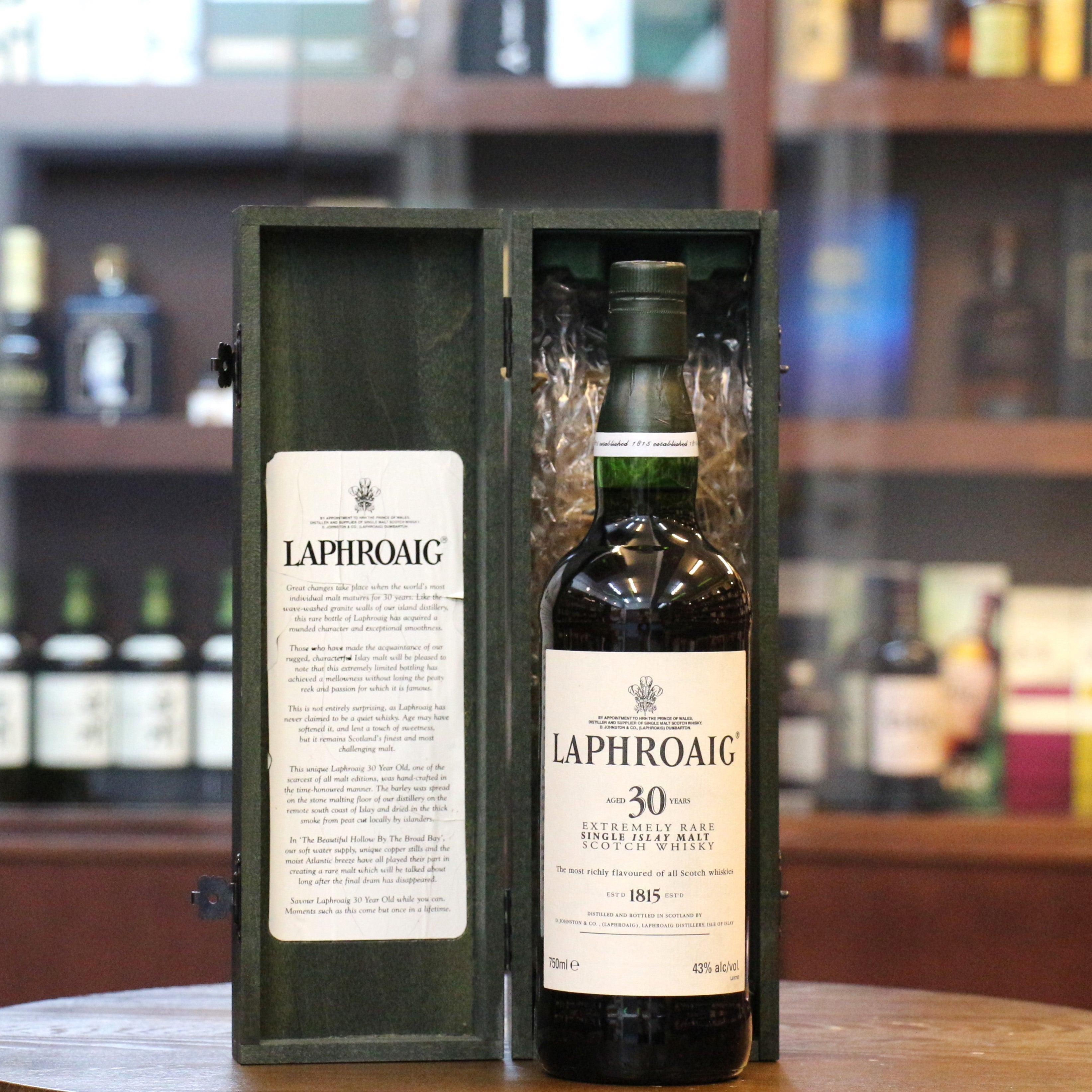 Laphroaig 30 Years Old Single Malt Scotch Whisky (Old Bottling)