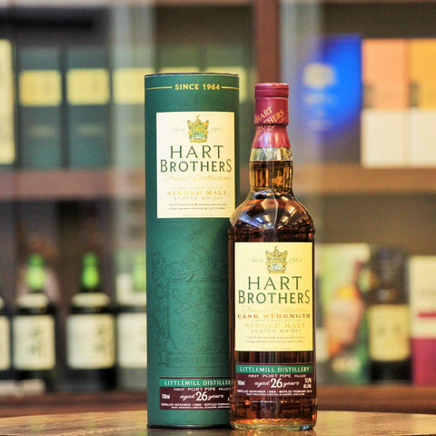 Hart Brothers, Donald & Alistair established their Independent Bottling business in 1964 and this bottling of Littlemill captures their "spirit of excellence" while selecting and bottling casks. Distilled in November 1988 and matured in a first fill port pipe cask, this is a very rare Littlemill which was bottled in February 2015.
