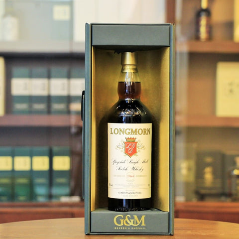 A rare and vintage Speyside single malt whisky from Longmorn distillery, distilled in 1964, matured in First-fill sherry Hogshead #1535 and bottled by Gordon & Macphail in 2015.  Tasting notes from G&M: "This expression of Longmorn has rum and raisin notes, with hints of old leather and beeswax polish. Stewed prune influences emerge and a delicate hint of nutmeg lingers. Please note the condition of the bottle, fill level and the box. Additional images available on request. Sold in "as is" condition. 