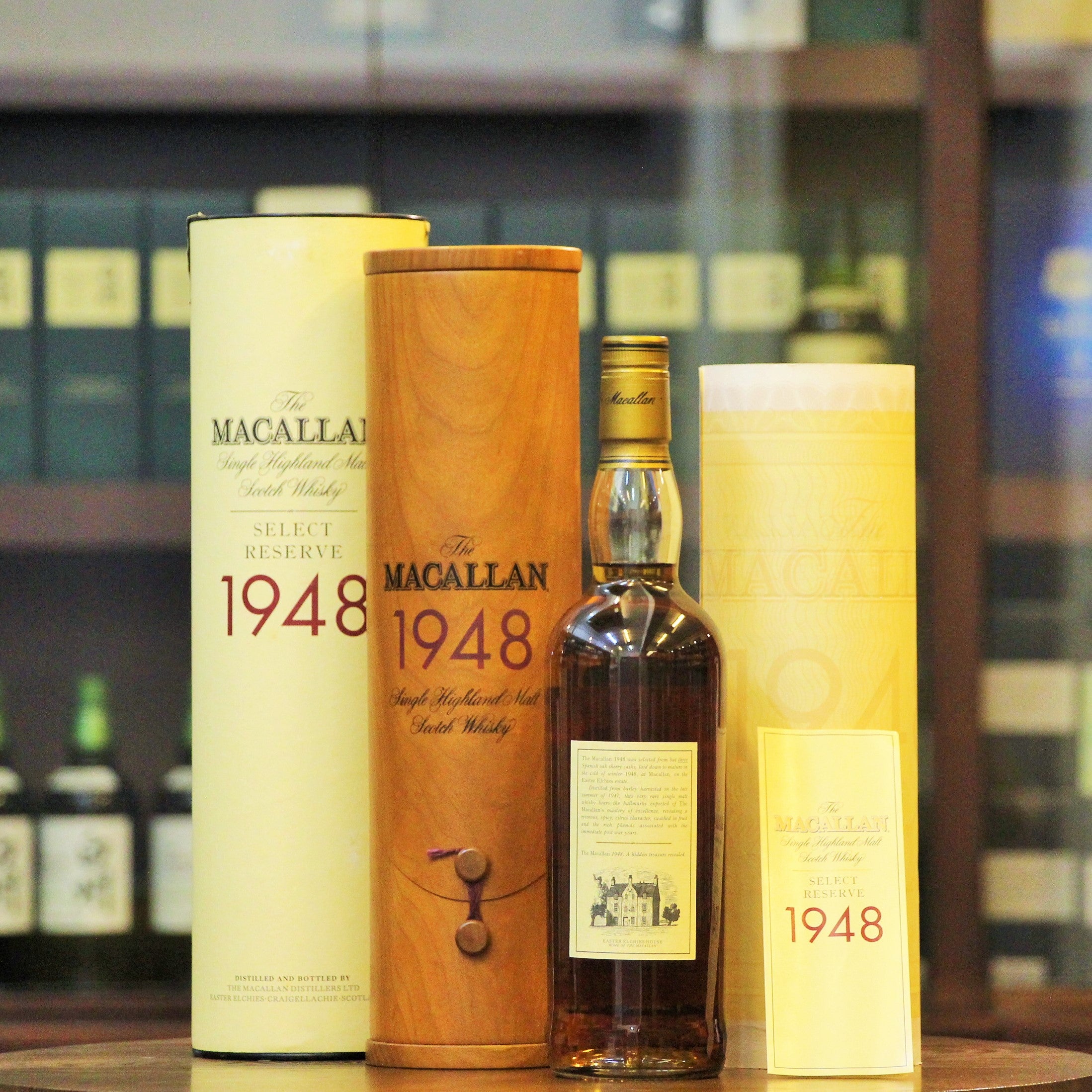 Distilled in 1948 from barley harvested in the late summer of 1947 (mashed and fermented in the last hours of 1947), this release was matured in three Spanish Oak Sherry Casks in the Easter Elchies Estate at Macallan. 366 bottles were released. Each bottle represents a day (and is hand numbered as such with a specific day from the year of 1948, which being a leap year had 366 days). 