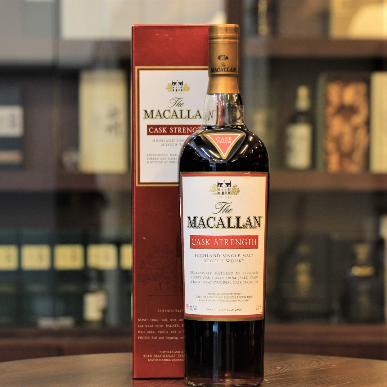 An old Macallan Whisky bottled at Cask Strength for the US market. Single Malt Scotch Whisky available exclusively at Mizunara The Shop in HK