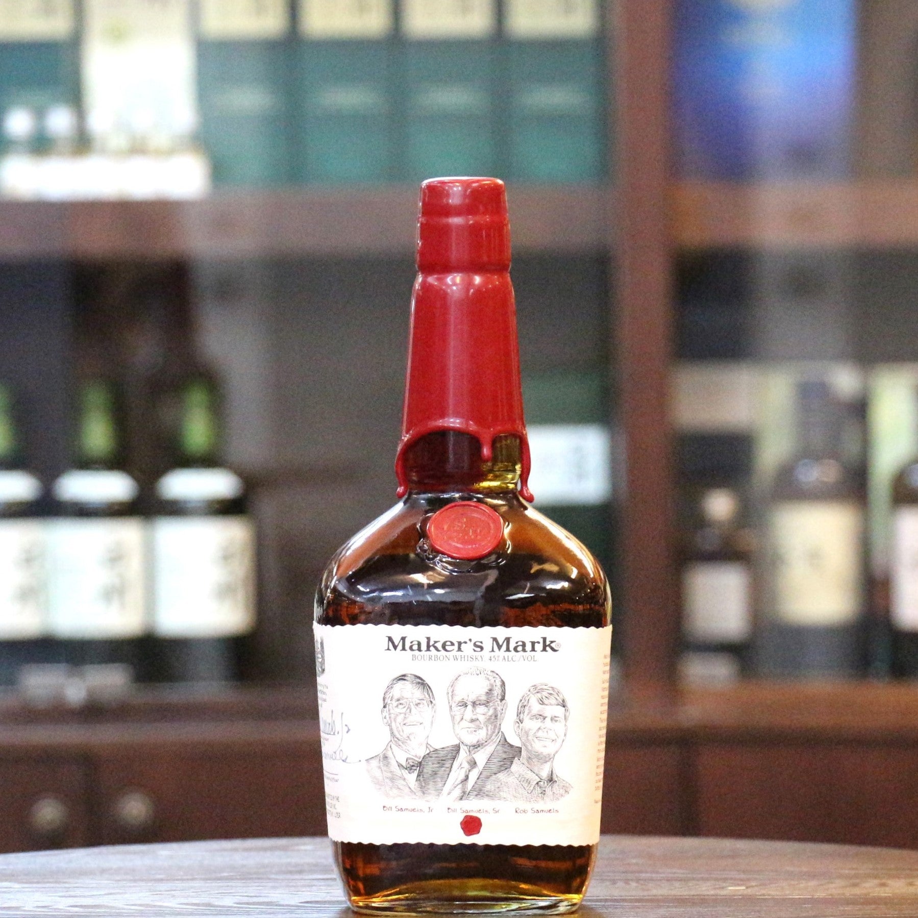 Maker's Mark "Founders Series" Kentucky Straight Bourbon Whiskey 1000L Signed Bottle Bill Samuels Jr & Rob Samuels.