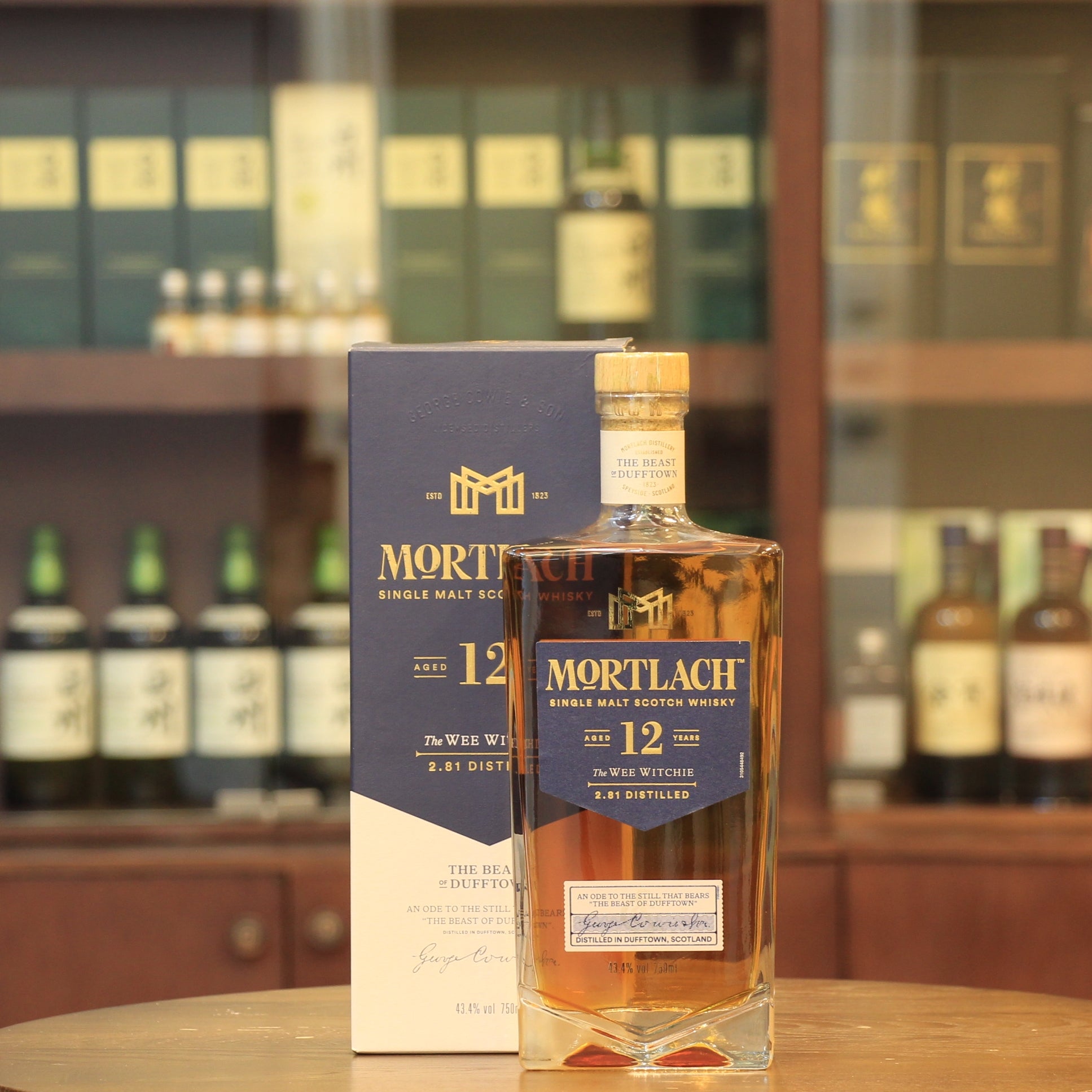Matured for 12 years in a combination of sherry and bourbon casks, this 12 year bottling is named after the smallest of their six copper stills, named "The Wee Witchie". Mortlach's unique and precise 2.81 times distillation technique which is 0.81 more than the usual Scotch standard has also given it the reputation as the "Beast of Dufftown". Rich and fruity with hints of umami, light spice, dark chocolate and cherries leading to a smooth yet dry finish. (Tasting Notes from the Producer)