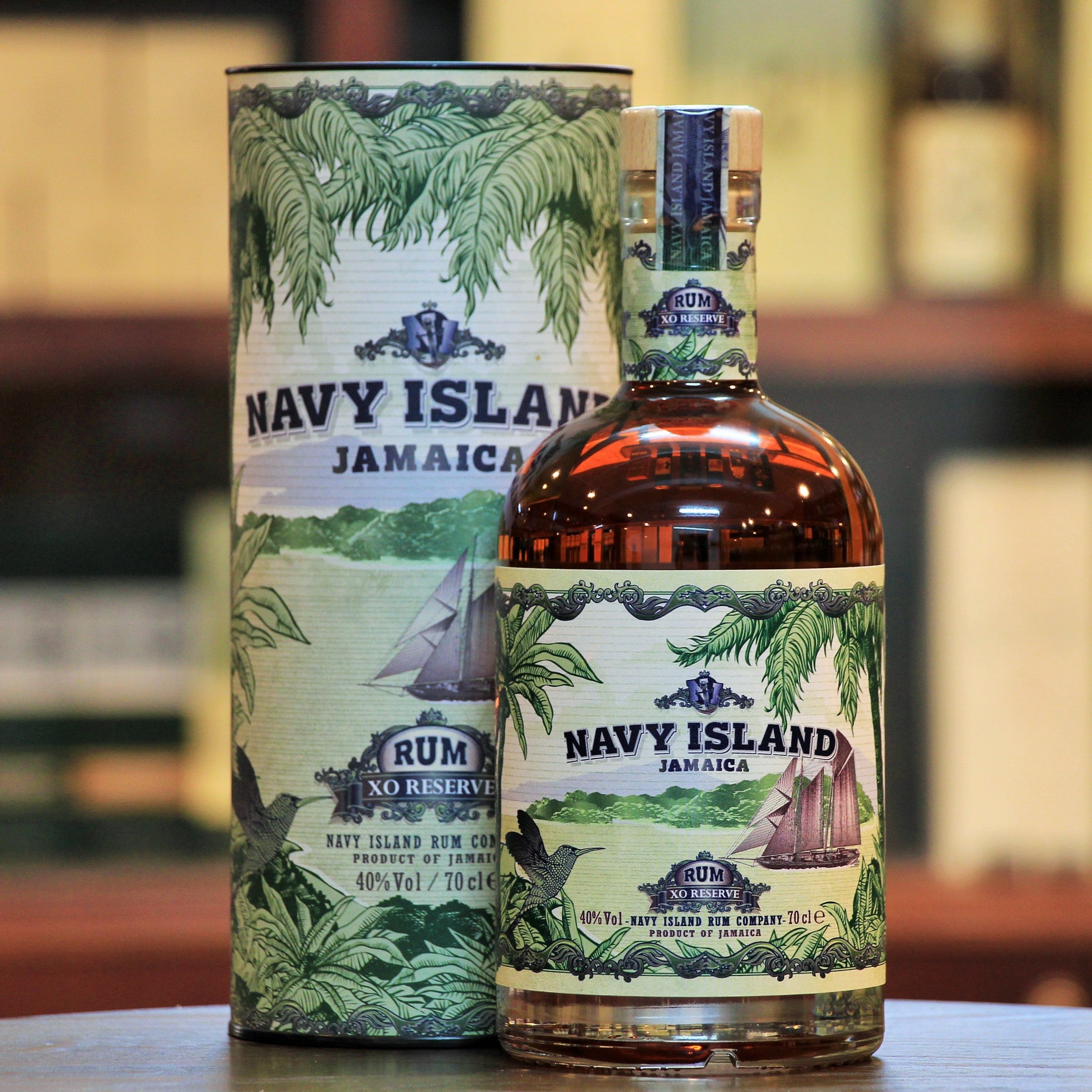 Navy Island Jamaican Rum XO Reserve, A superior blend of hand selected Jamaican rums, including some of the finest aged rums distilled in traditional Jamaican Pot Stills. International Spirits Challenge 2017 & 2019 Silver Medal