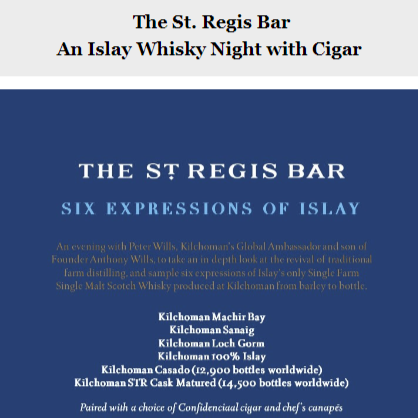 Whisky Tasting with Cigars and Canapes at St Regis Bar