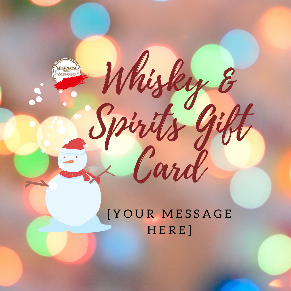 Christmas Gift Card for The Whisky & Spirits Lover from Mizunara The Shop Hong Kong