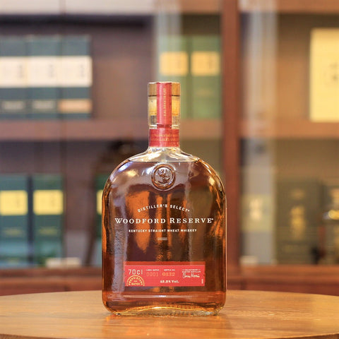 This kentucky straight Wheat whiskey from Woodford Reserve delivers a delicate, sweet and fruity character.  Using wheat as the main grain – at 52%, with malt (20%), corn (20%) and rye (8%).