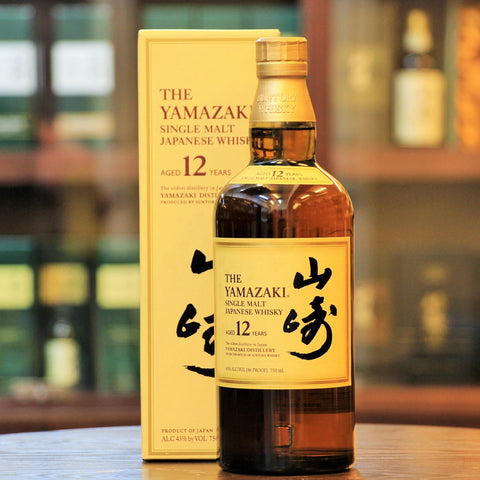 Yamazaki 12 Years 750 ML Single Malt Japanese Whisky, With a beautiful golden hue, the palate brings out fresh tropical fruits, spices such as cloves & cinnamon, a hint of coconut (perhaps coming from the Mizunara Oak matured components of this whisky) with a long finish.