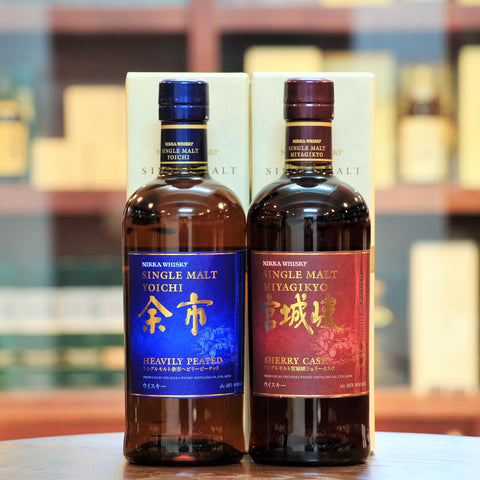 Yoichi Single Malt Japanese Whisky and Miyagikyo whisky Set Mizunara The Shop Hong Kong